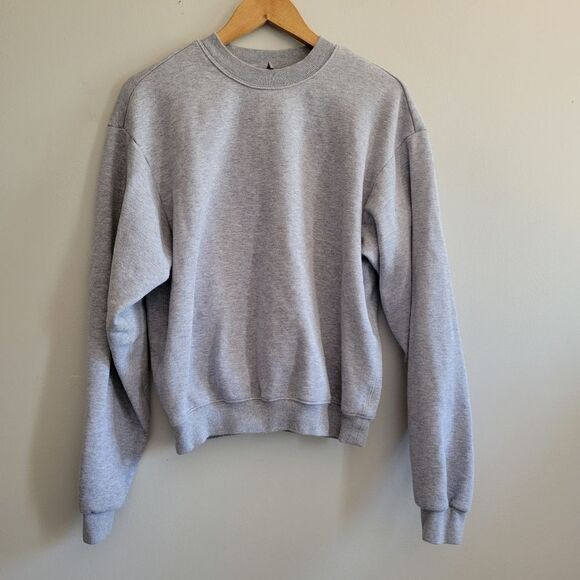 Skims💗Cotton Fleece Light Grey Classic Crewneck Medium - Picture 5 of 5